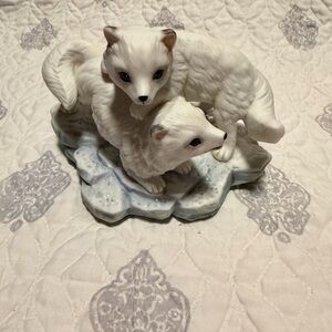 Polar Expedition Arctic Fox Cubs Figurine